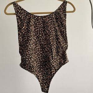 American Apparel leopard print body suit